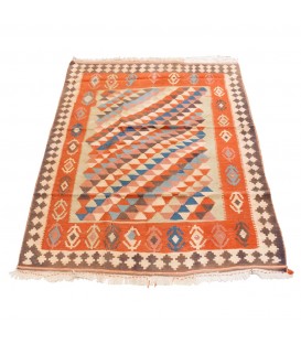 Kilim persiano Qashqai annodato a mano codice 187394 - 105 × 143