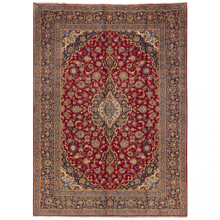 Tapis persan Kashan fait main Réf ID 187322 - 272 × 371