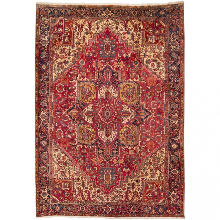 Tapis persan Heriz fait main Réf ID 187343 - 253 × 352