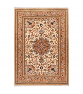 Tappeto persiano Qom annodato a mano codice 179336 - 103 × 147