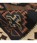 گلیم دستباف قدیمی کناره طول چهار و نیم متر شاهسون کد 187444