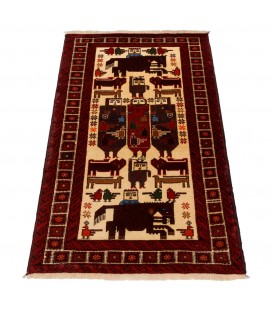 Tapis persan Baluch fait main Réf ID 179295 - 86 × 158