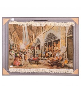 Tableau tapis persan Tabriz fait main Réf ID 902284