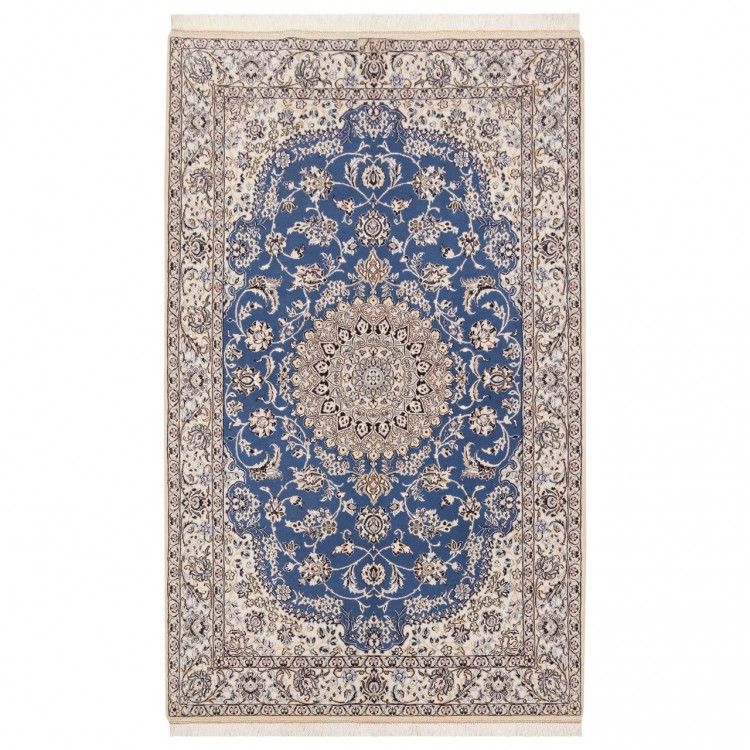 Tappeto persiano Nain annodato a mano codice 180095 - 130 × 207