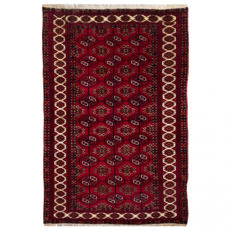 Tappeto persiano turkmeno annodato a mano codice 141166 - 123 × 180