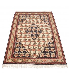 Kilim persiano Bijar annodato a mano codice 151032 - 111 × 156