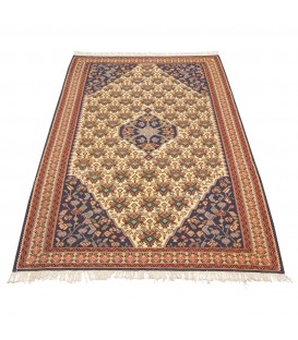 Kilim persiano Bijar annodato a mano codice 151033 - 112 × 162