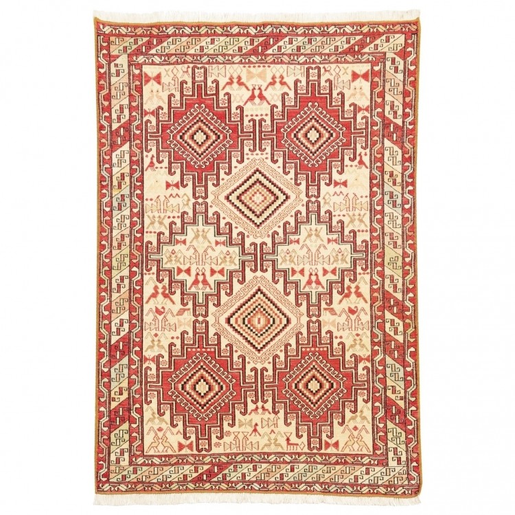 Kilim persiano Shahsevan annodato a mano codice 151037 - 98 × 141