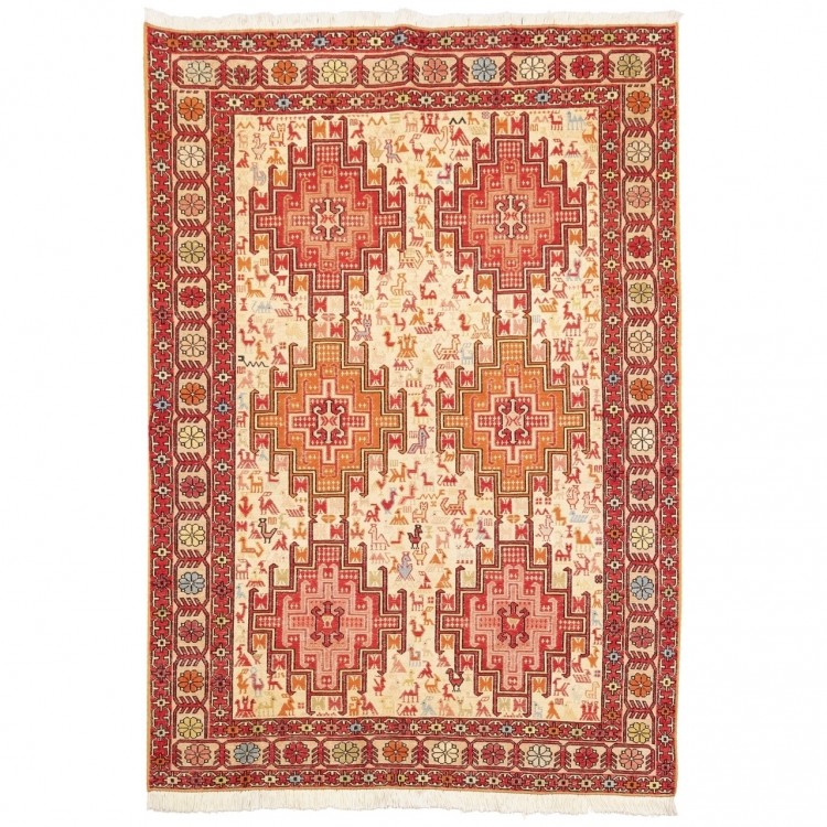 Kilim persiano Shahsevan annodato a mano codice 151038 - 97 × 140