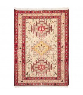 Kilim persiano Shahsevan annodato a mano codice 151044 - 103 × 139