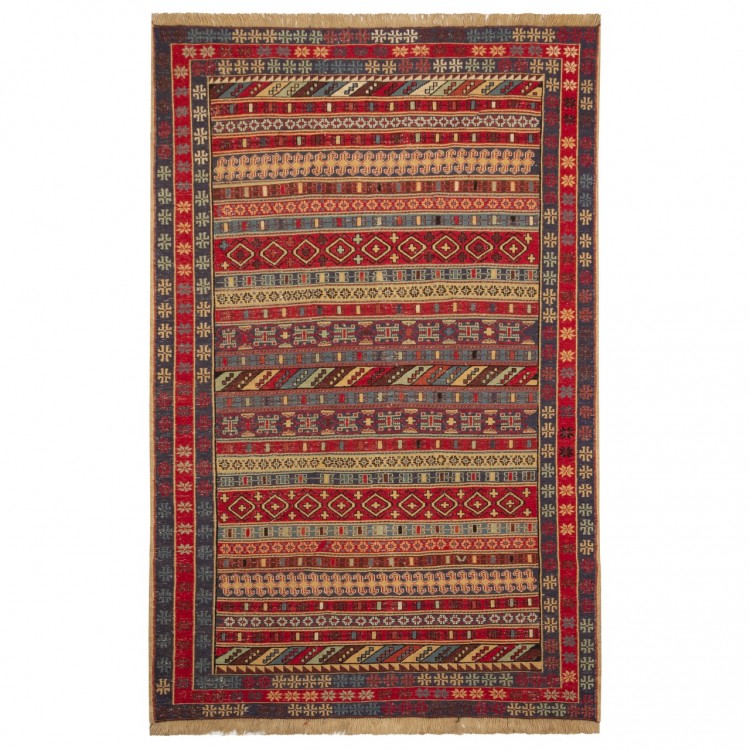 Kilim persiano Shahsevan annodato a mano codice 151006 - 122 × 190