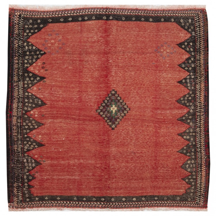 Kilim persiano Sirjan annodato a mano codice 151023 - 125 × 125