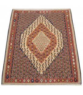 Kilim persiano Sanandaj annodato a mano codice 151029 - 128 × 150