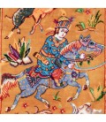 El Dokuma Resimli Halı Kum 902458