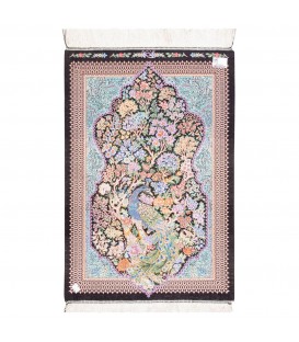 Tableau tapis persan Qom fait main Réf ID 902502