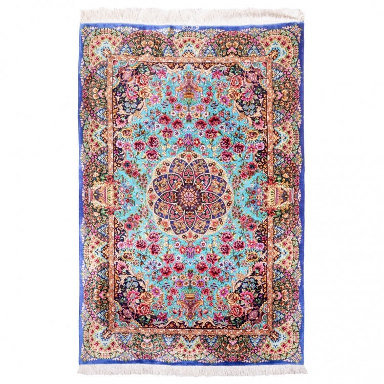 Tapis persan Qom fait main Réf ID 172109 - 80 × 121