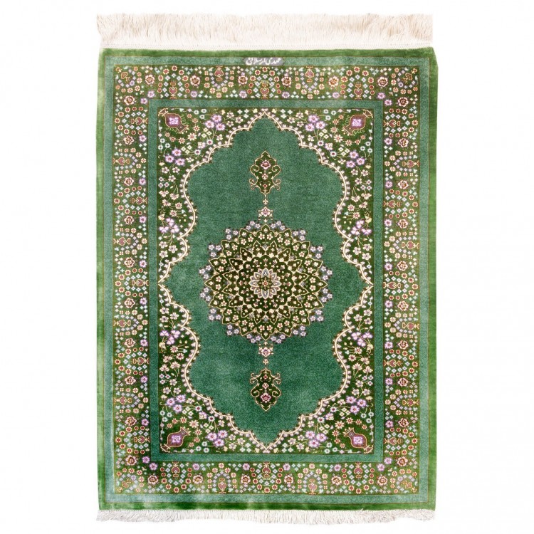 Tapis persan Qom fait main Réf ID 172121 - 63 × 85