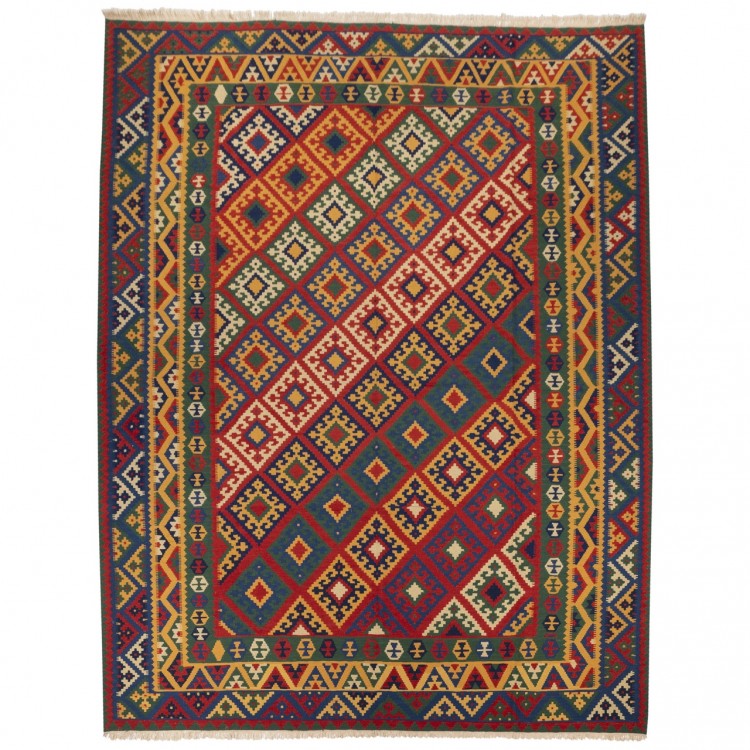 Kilim persiano Fars annodato a mano codice 171675 - 316 × 404