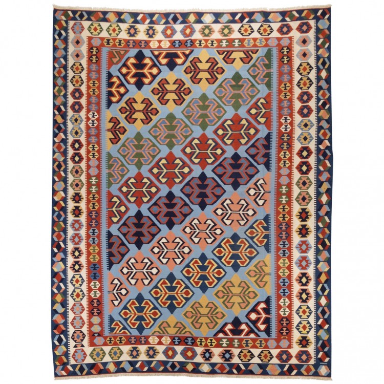 Kilim persiano Fars annodato a mano codice 171678 - 296 × 387