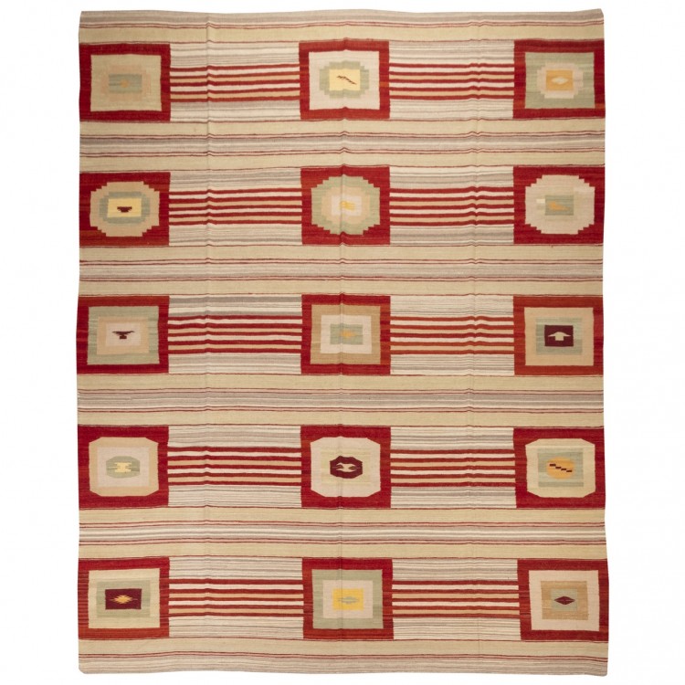 Kilim persiano Fars annodato a mano codice 171682 - 301 × 381