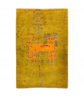 Персидский габбе ручной работы Бакхтиари Код 152059 - 62 × 90