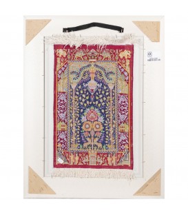 Tableau tapis persan Qom fait main Réf ID 902521