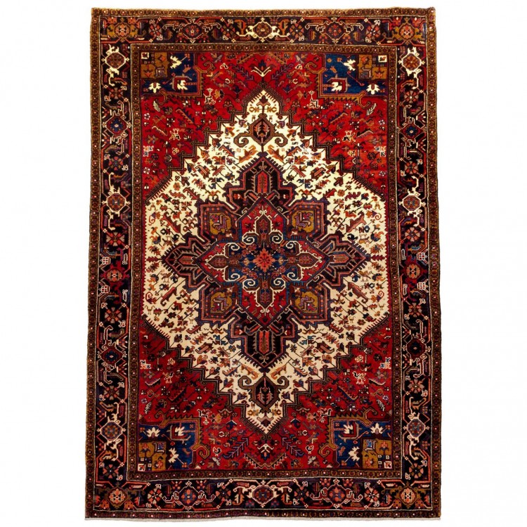 Tapis persan Heriz fait main Réf ID 705029 - 212 × 299