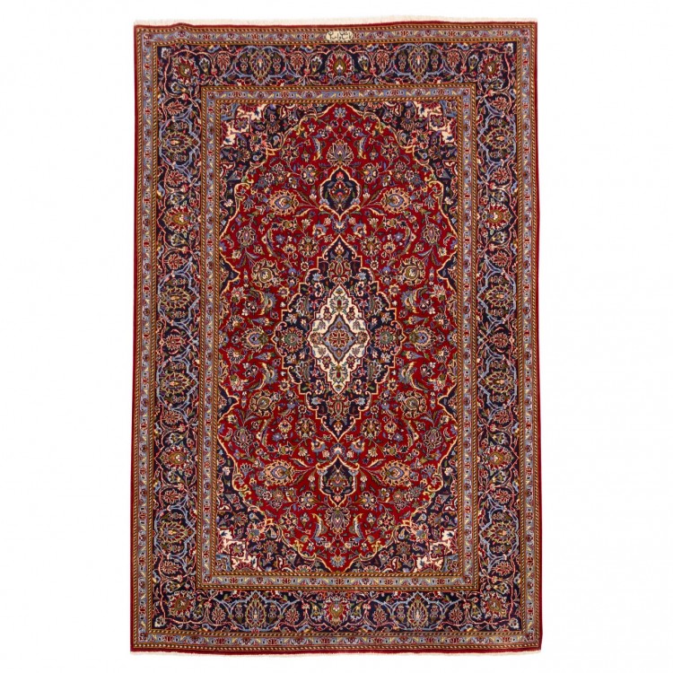 Tapis persan Kashan fait main Réf ID 705107 - 140 × 218