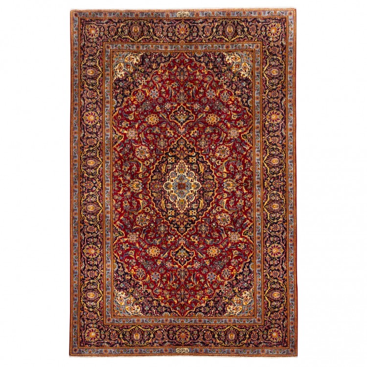 Tapis persan Kashan fait main Réf ID 705108 - 140 × 210