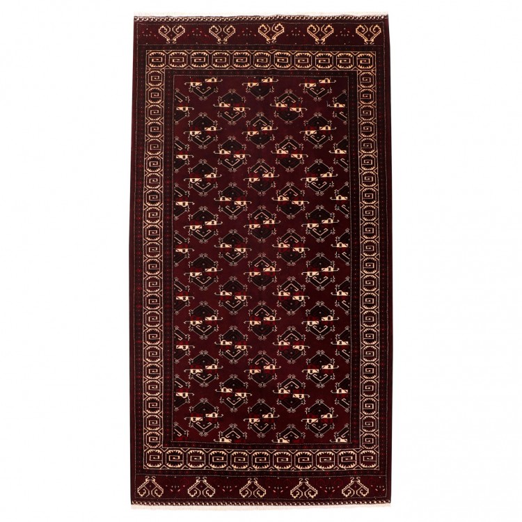 Tappeto persiano turkmeno annodato a mano codice 154099 - 144 × 267