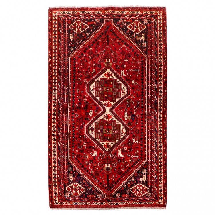 Персидский ковер ручной работы Шираз Код 154108 - 163 × 267