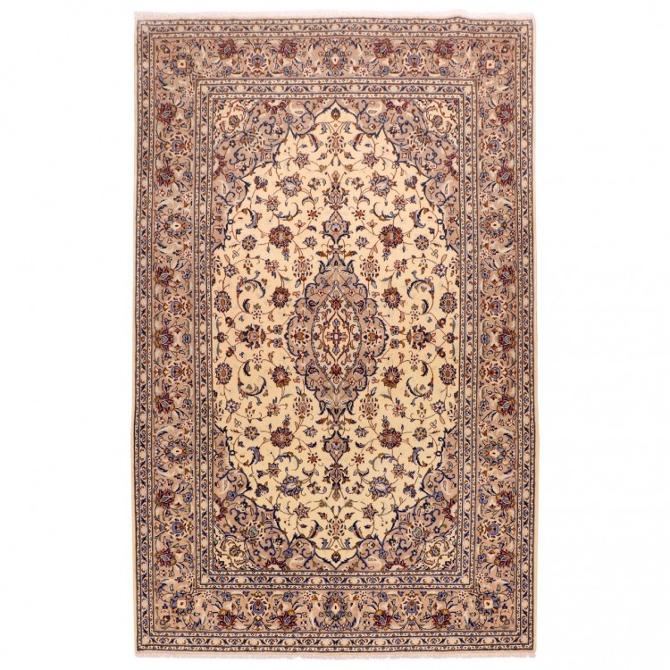 Tappeto persiano Kashan annodato a mano codice 154017 - 203 × 300