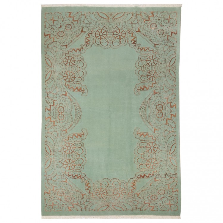 Tappeto persiano Tabriz annodato a mano codice 155009 - 205 × 305