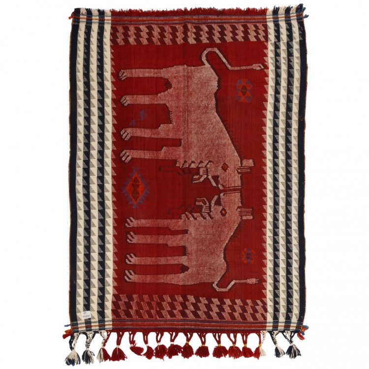 Kilim persiano Qashqai annodato a mano codice 156048 - 162 × 220