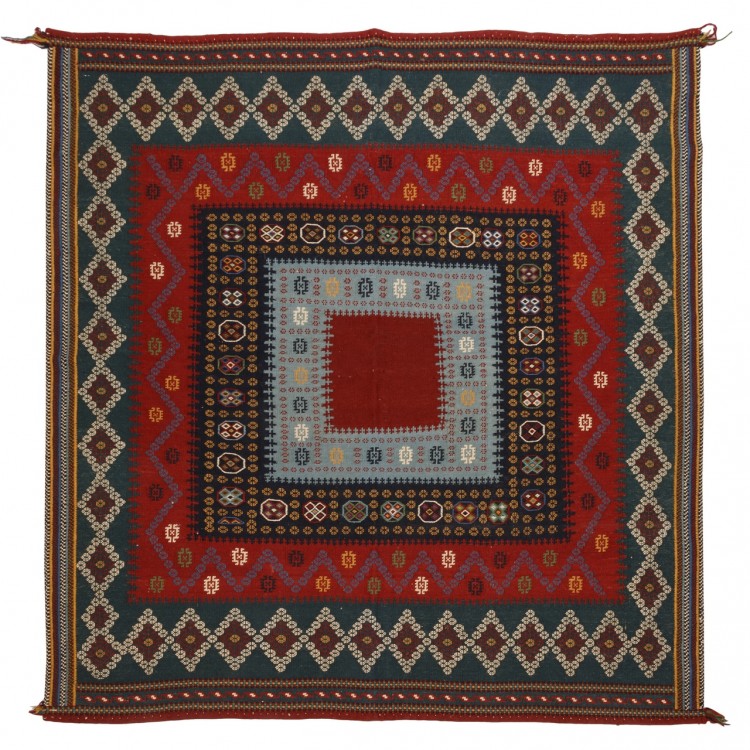 Kilim persiano Sirjan annodato a mano codice 156050 - 158 × 166