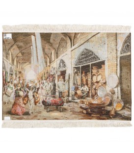 Tappeto persiano Tabriz a disegno pittorico codice 902702