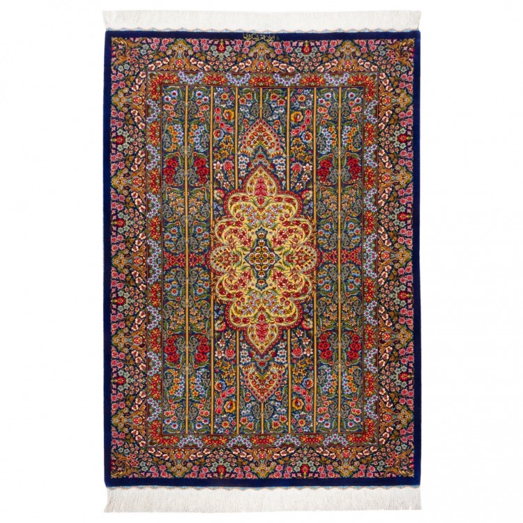 Tapis persan Qom fait main Réf ID 152113 - 102 × 147