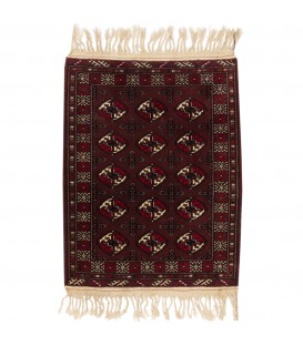 فرش دستباف قدیمی یک متری ترکمن کد 171827