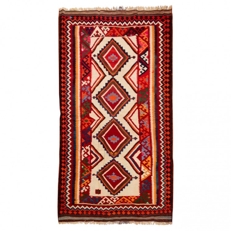 Kilim persiano Qashqai annodato a mano codice 157023 - 150 × 270