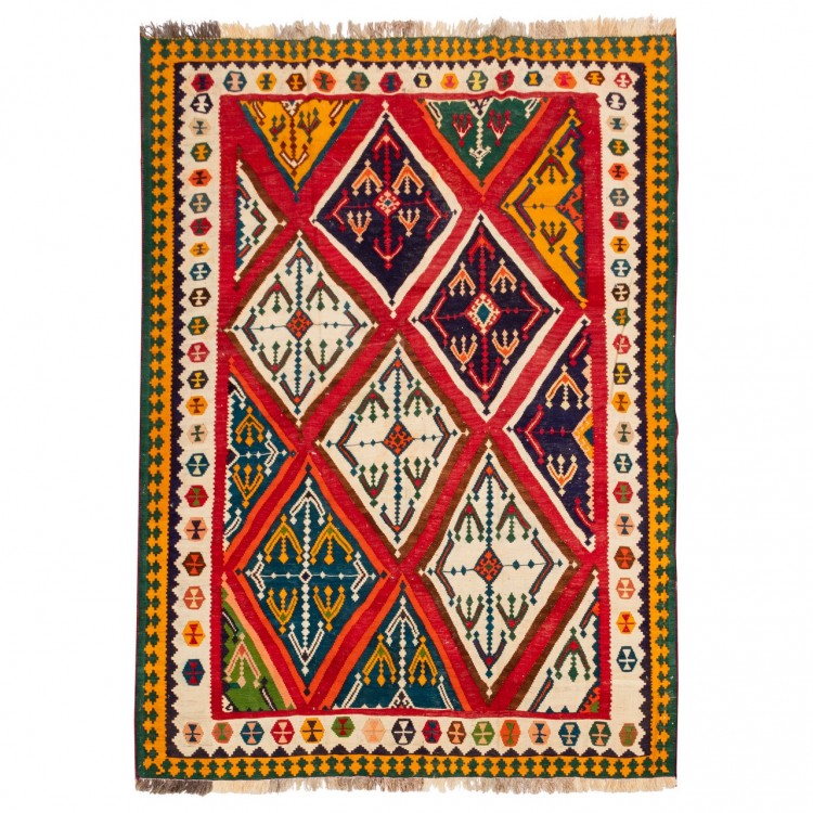 Kilim persan Qashqai fait main Réf ID 157025 - 175 × 245