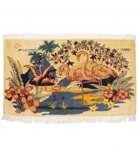 Персидский ковер ручной работы Кашан Код 157049 - 110 × 63