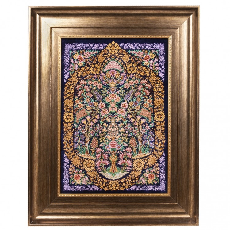 Tappeto persiano Qom a disegno pittorico codice 902721