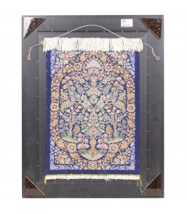 Tableau tapis persan Qom fait main Réf ID 902721