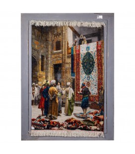 Tableau tapis persan Tabriz fait main Réf ID 902782