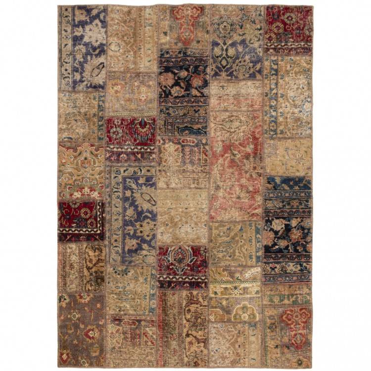 Tappeto persiano vintage fatto a mano codice 813065 - 146 × 206