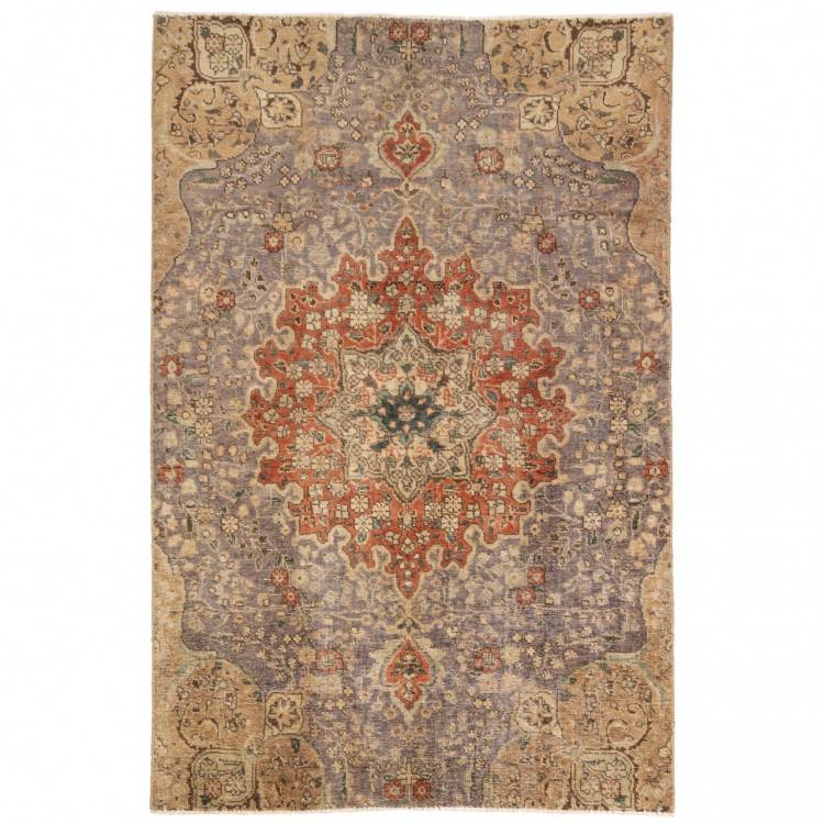 Tappeto persiano vintage fatto a mano codice 813081 - 130 × 202