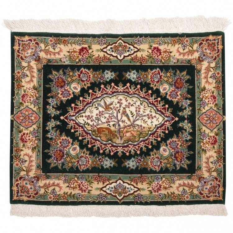 Tappeto persiano Tabriz annodato a mano codice 152425 - 90 × 60