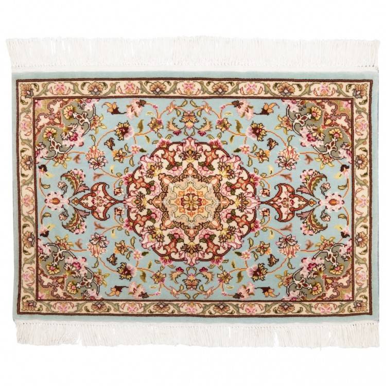 Tappeto persiano Tabriz annodato a mano codice 152426 - 90 × 60