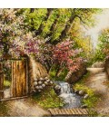Tableau tapis persan Tabriz fait main Réf ID 903087