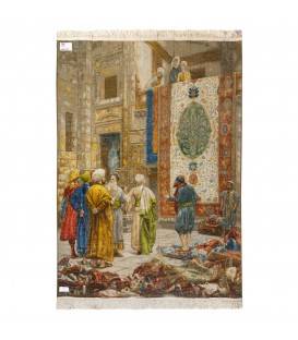 Tappeto persiano Tabriz a disegno pittorico codice 903133